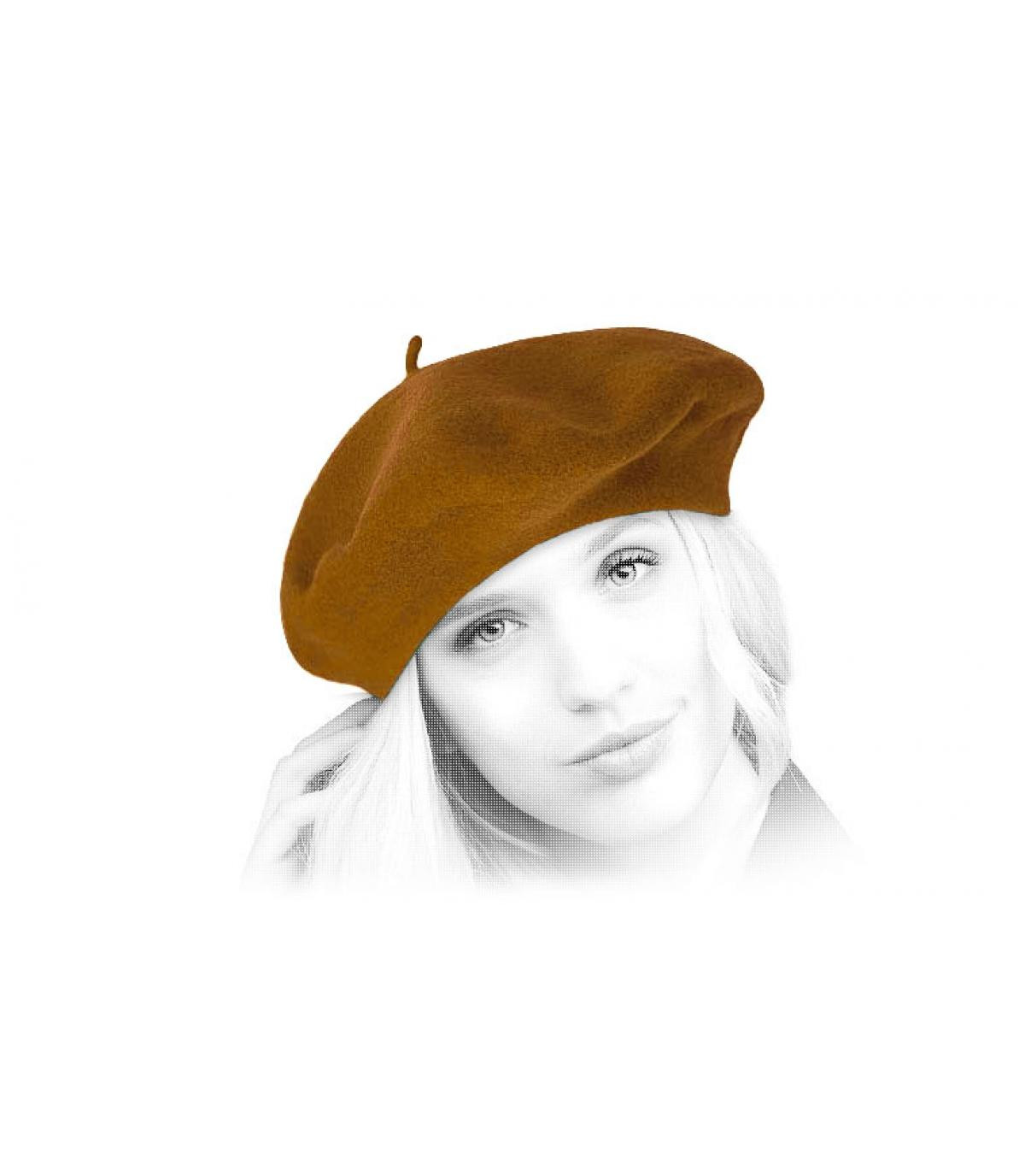 Baret Wolle senfgelb Paris savane Baret Wolle senfgelb Paris savane